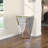 Brayan High Gloss Square End Table Mirrored Glass Top for Living Room