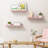 Floating Shelves, 3 Pcs, Pink/white