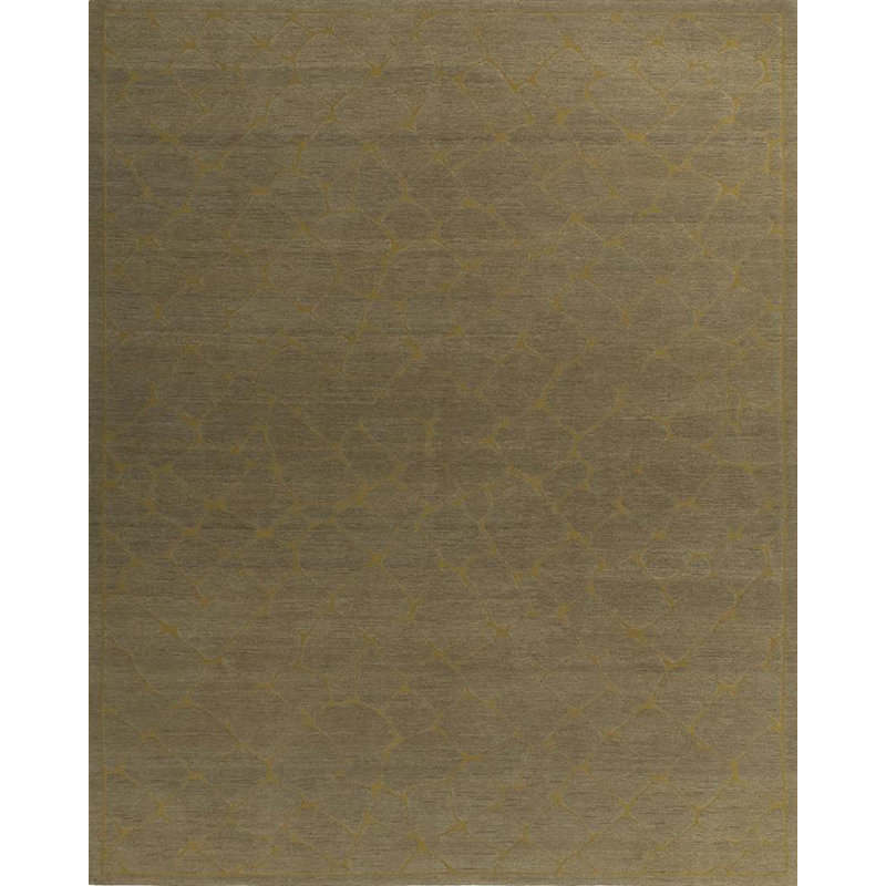 Brocatel Azm Geometric Area Rug in Taupe/Gold, Rectangle 4'1" x 6'2"