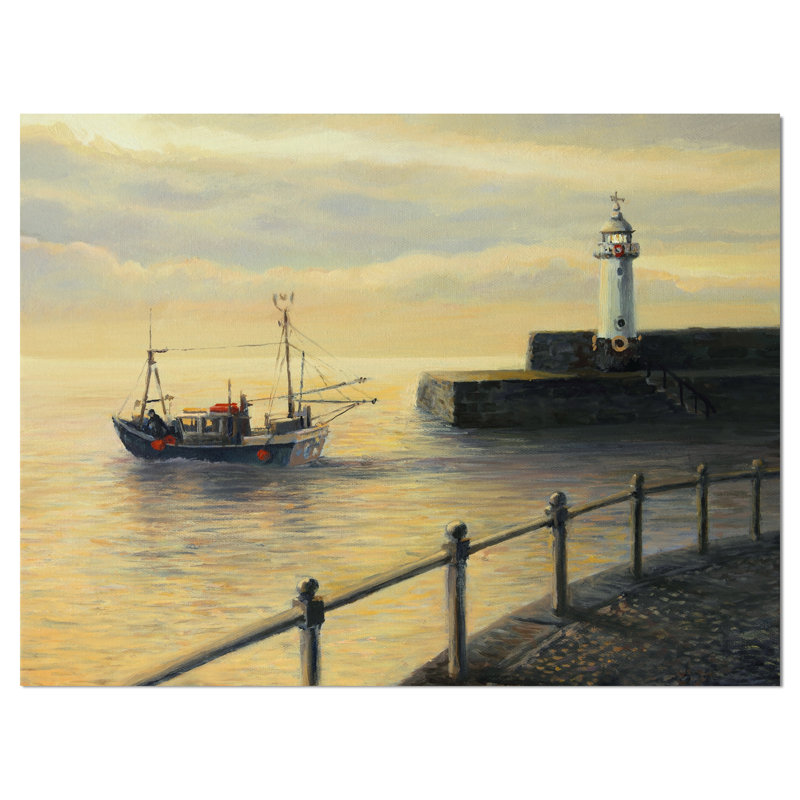 « souvenirs of the old phare », peinture, H 20 po x l 20 po x P 1 po, Toile tendue