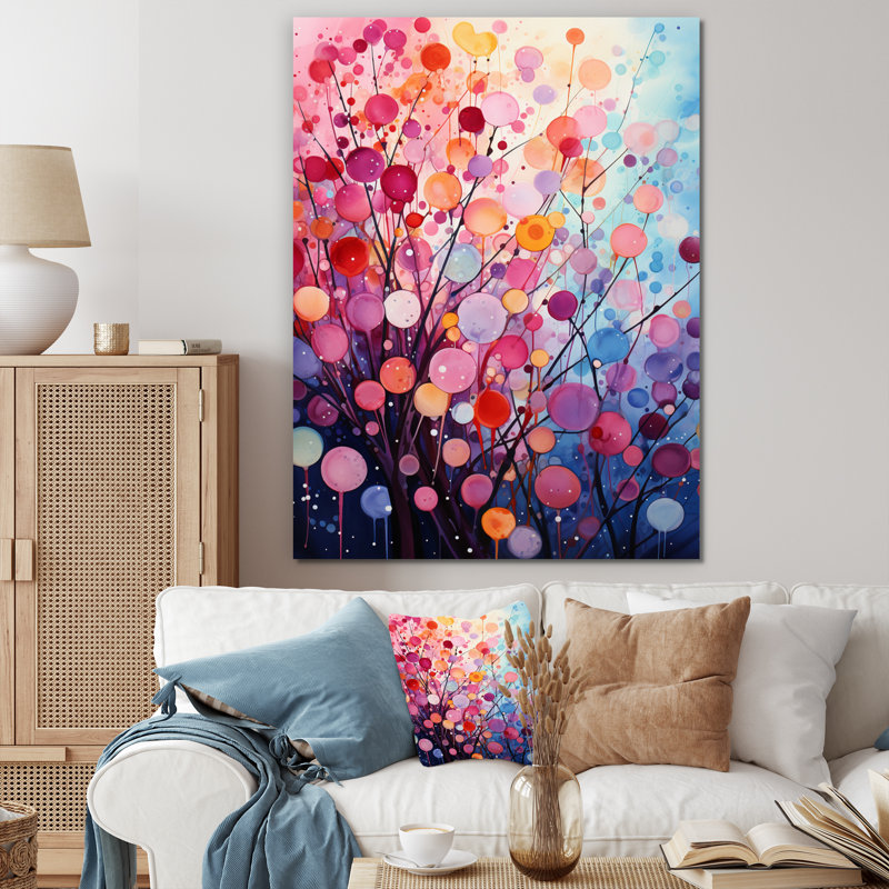 «Lual Pink Futuristic Fusion I», reproduction sur toile, H 32 po x l 16 po x P 1 po, Toile tendue