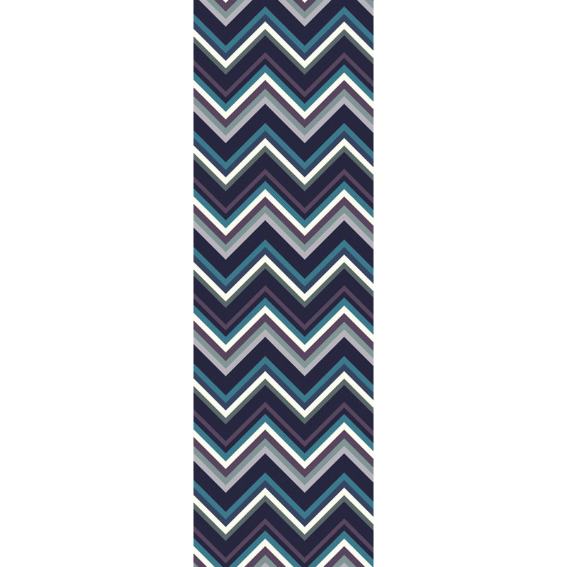 Diego Wool Chevron Indoor Rug, Runner 2'6" x 8'
