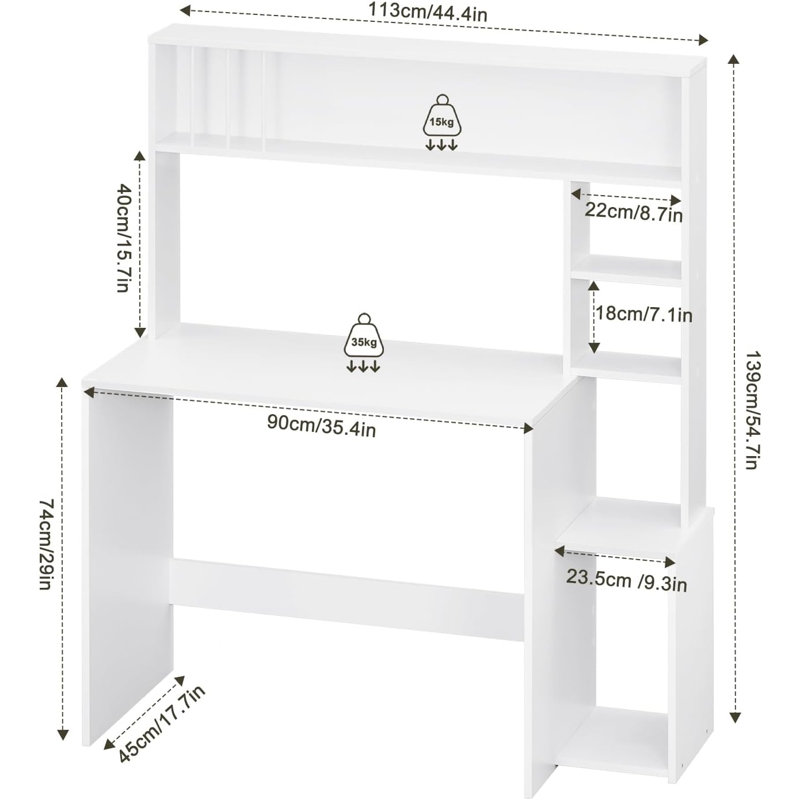 Raelee Desk, White