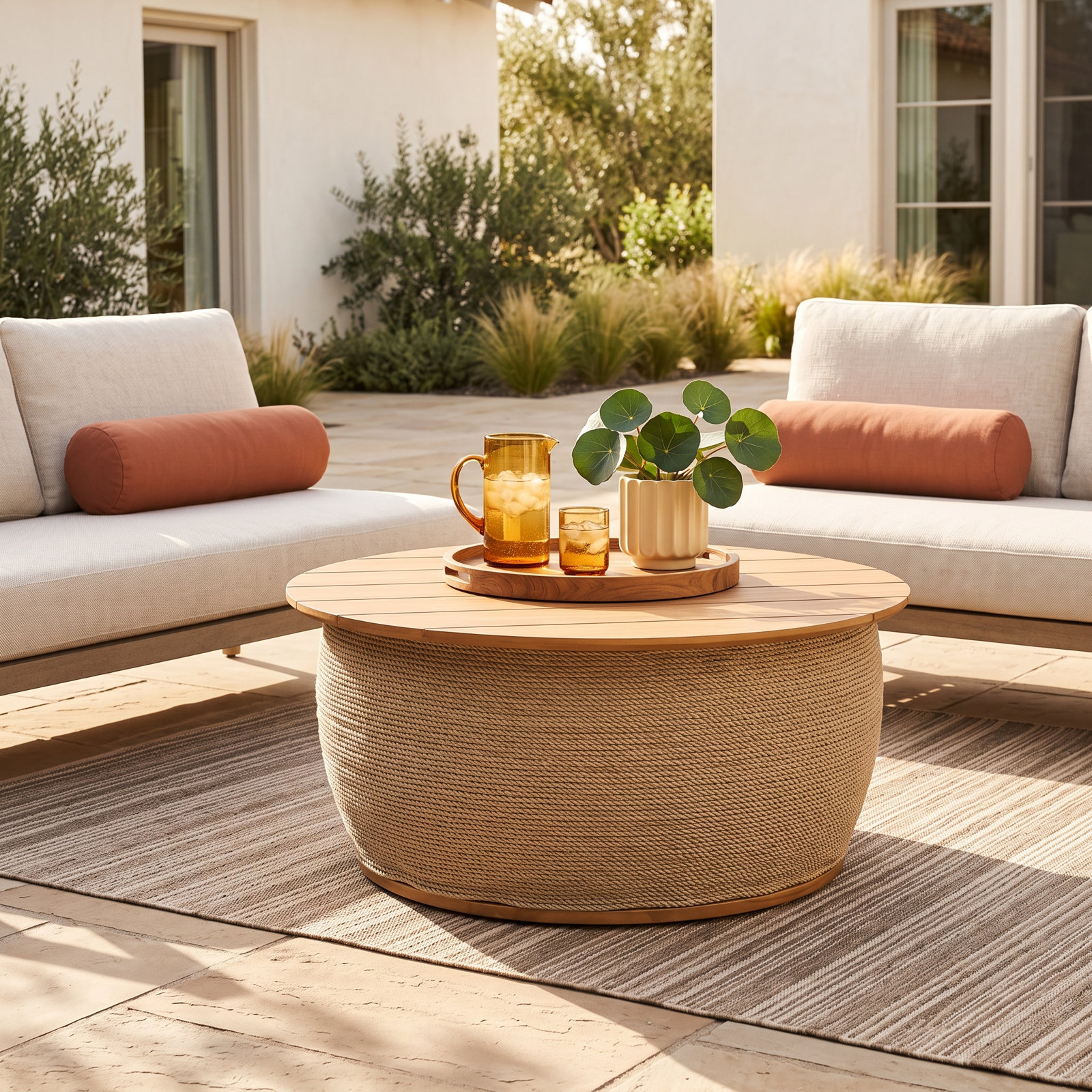 Fayette 36" Teak Patio Side Table