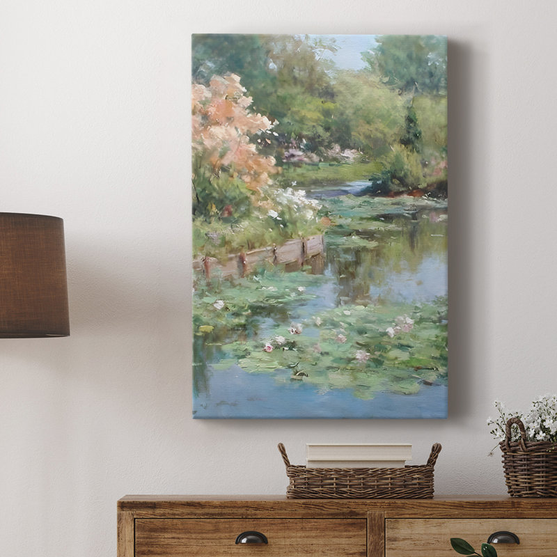 Vintage Landscape XCVIII -Custom Wrapped Gallery Cavas, 36" H x 24" W