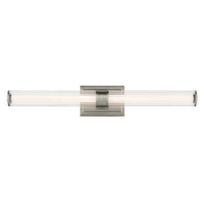 31" Linear Bath Bar Large LED with Clear Fluted Glass