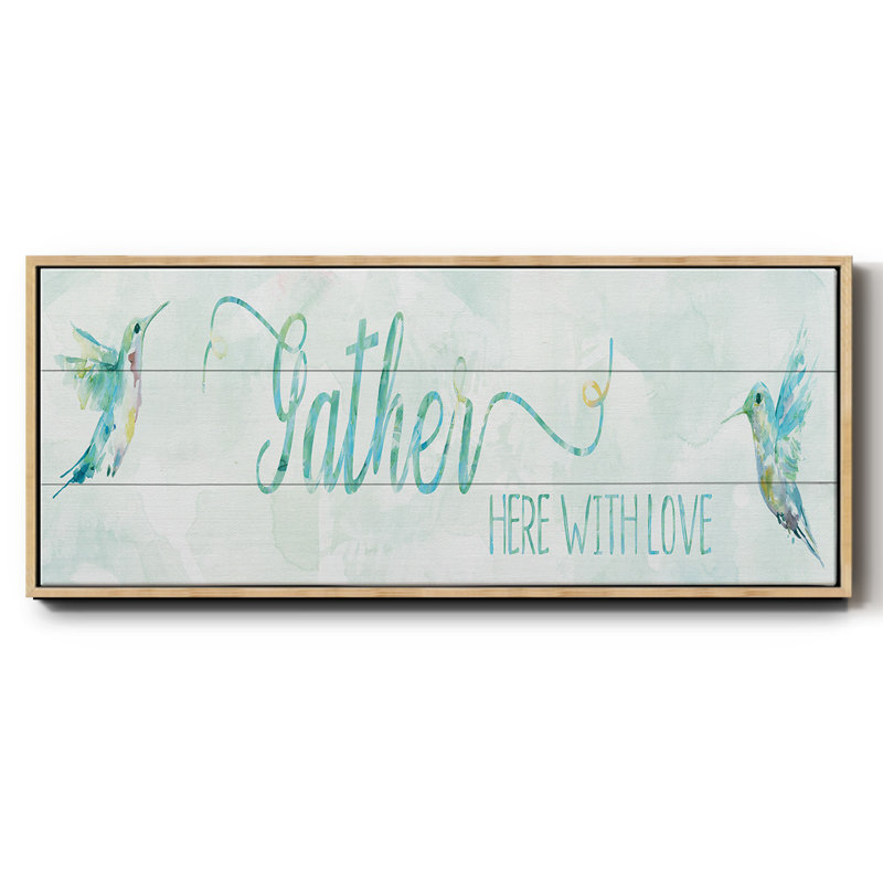 «Gather Here», toile encadrée, H 20 po x l 50 po