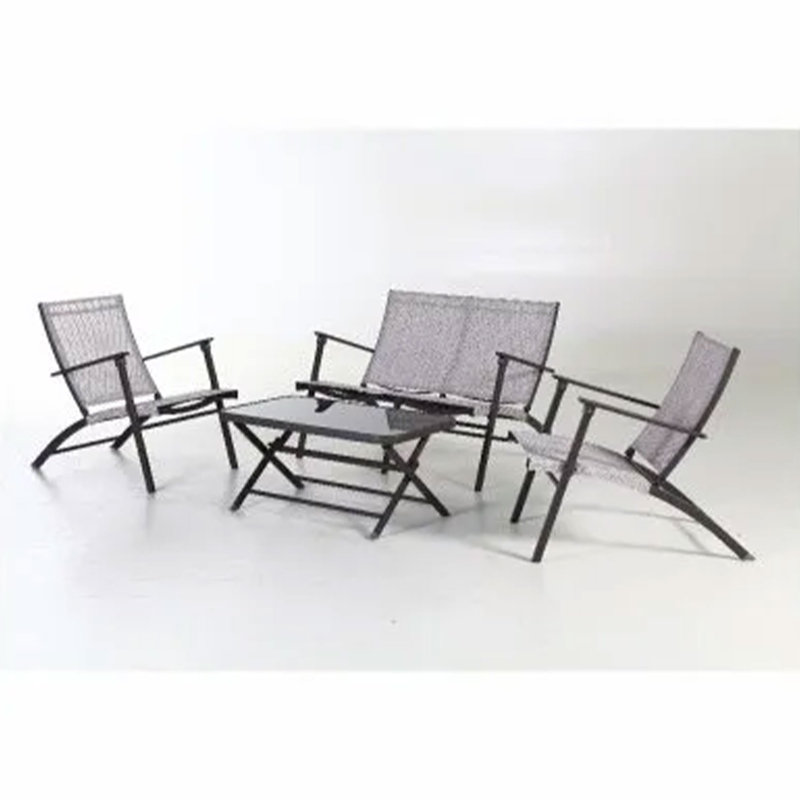 Ensemble de conversation à chaises multiples 4 pièces Ariez
