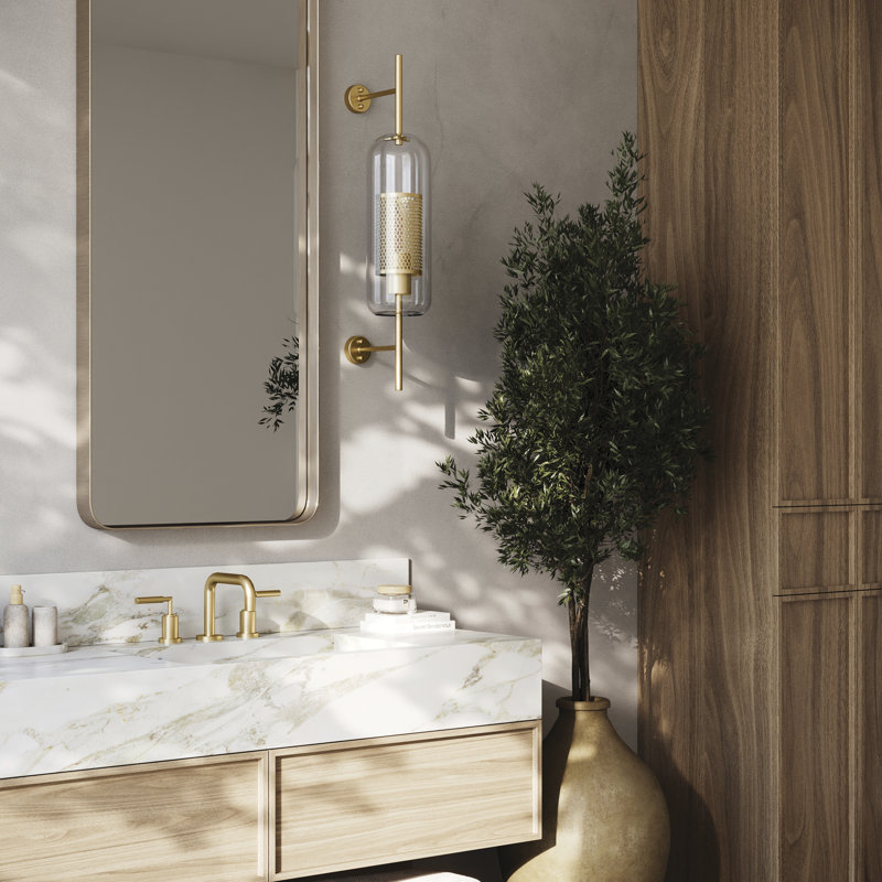 ElDorado Widespread Bathroom Faucet with Drain Assembly, Polished Gold