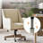 Ackeron Julia Farmhouse 360° Swivel Office Chair with Adjustable Height and Curved Armrests-1163090448