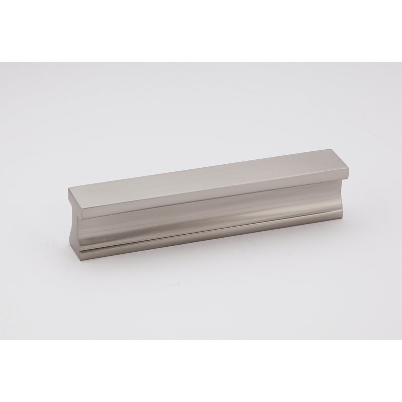 Linear 6" Center to Center Finger pull, Polished Nickel, 3 1/2"