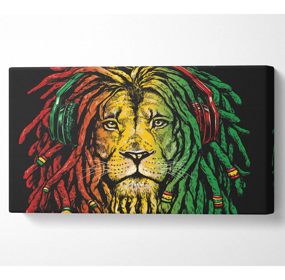 Rasta Lion - Kunstdrucke auf Leinwand - Wrapped Canvas