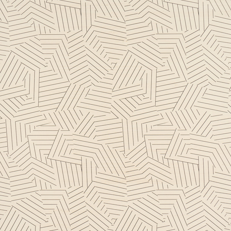 Deconstructed Striped Paper-Back Sisal Wallpaper Roll by Miles Redd, Black