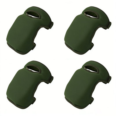 Paquet de 4 protège-genoux de jardinage - Protège-genoux en mousse à mémoire de forme ultra épais avec sangles réglables antidérapantes, coussins de genoux doux et confortables pour le jardinage, le nettoyage, le revêtement de sol, la construction, le travail - Taille unique convenant à la plupart des adultes Hommes Femmes