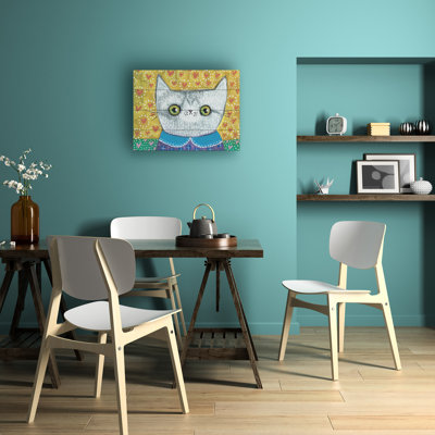 Melissa Averinos Kooky Cat II Wood Slat Art