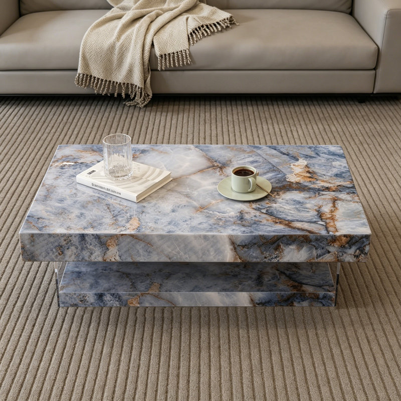 Table basse Minimalist, Blue, 11.81" H x 47.24" L x 27.55" W