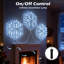 Ensemble de 3 flocons de neige Infinity Light Chirstmas / chaîne de décoration de saison hivernale avec 3 flocons de neige à DEL, lumière blanche fixe, décoration intérieure de Noël ou de fenêtre à brancher