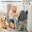 Housse de remplacement pour lit de chien rond et imperméable 45 po gris, lavable et réutilisable