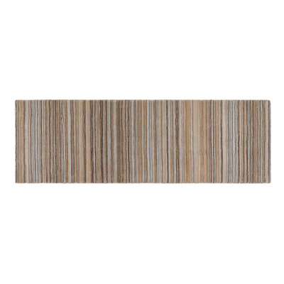 Striped Wool Hand Woven Area Rug