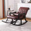 Chaise berçante en cuir Sturdy Home Casual
