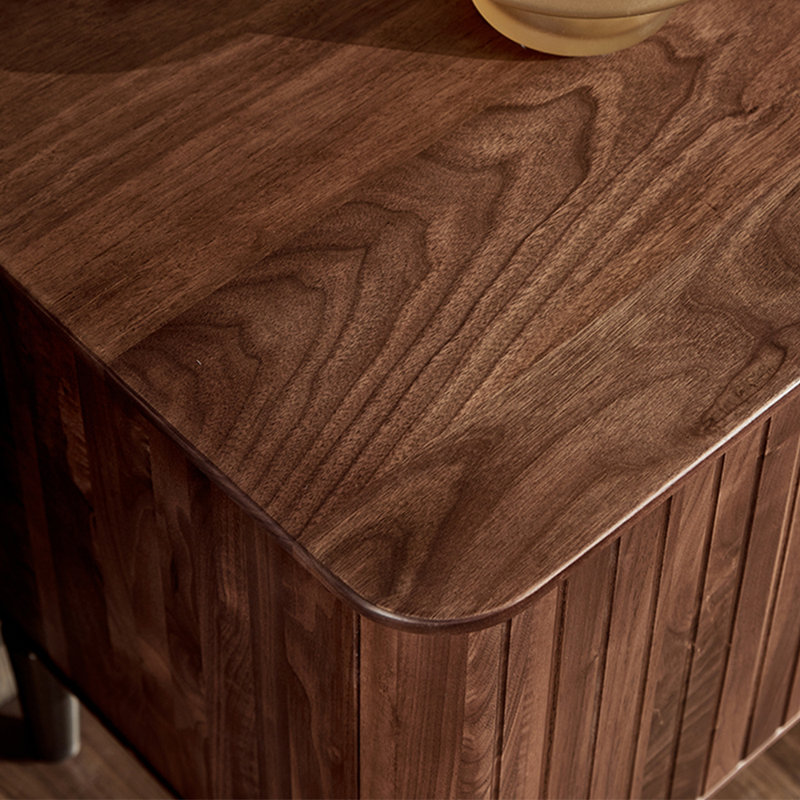 Black walnut solid wood TV cabinet