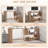 L Shaped Corner Desk With 360 Degree Rotating Design And Storage Shelves, Perfect For Home Office And Small Spaces