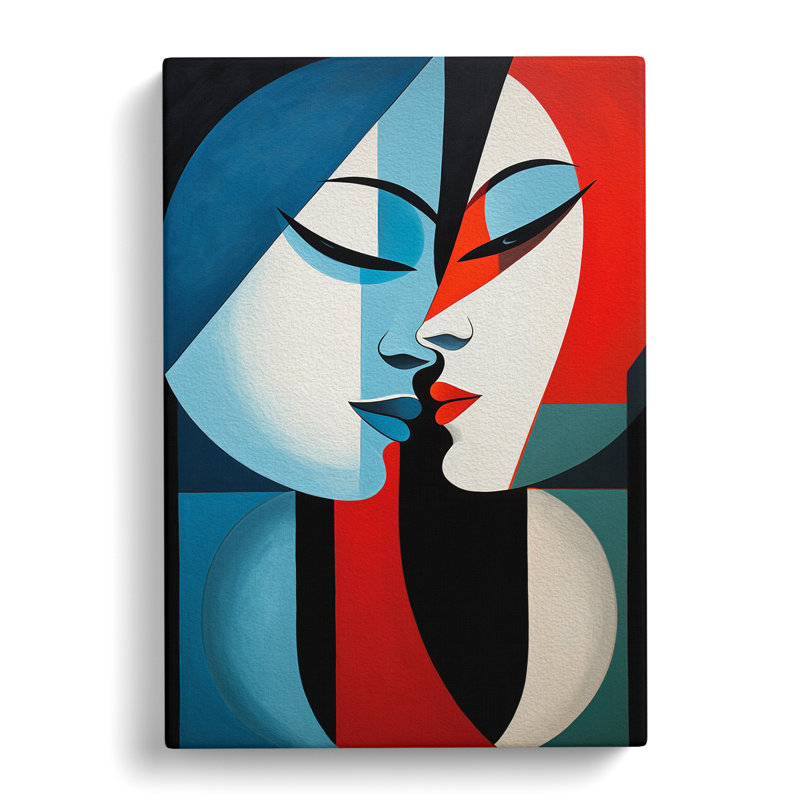 Two Women In Love Constructivism No.2 - Wrapped Canvas Print, 60cm H x 40cm W x 3cm D