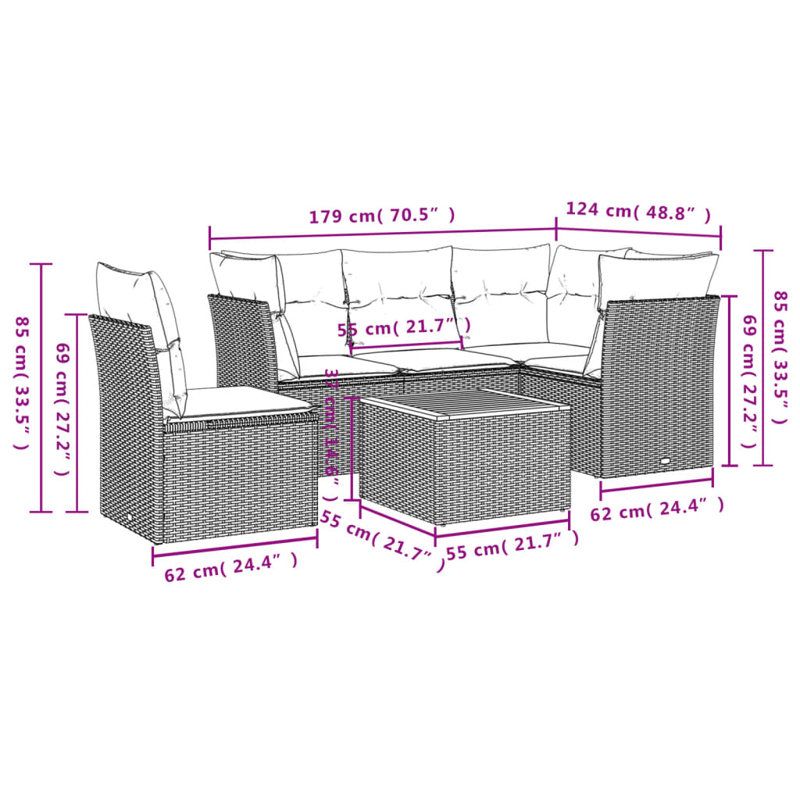 Vidaxl Garden Sofa Set