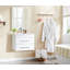 Meuble-lavabo scandinave mural 24 po avec double tiroir et lavabo en céramique Sorvane-124006347