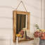 Solid Wood Rectangle Mirror with Shelves