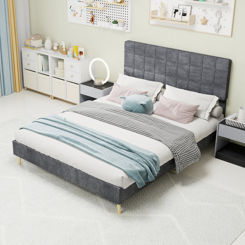 Lit moderne et minimaliste, Grey