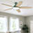 Flush Mount Ceiling Fan with LED Light and Remote-108166598-132999400