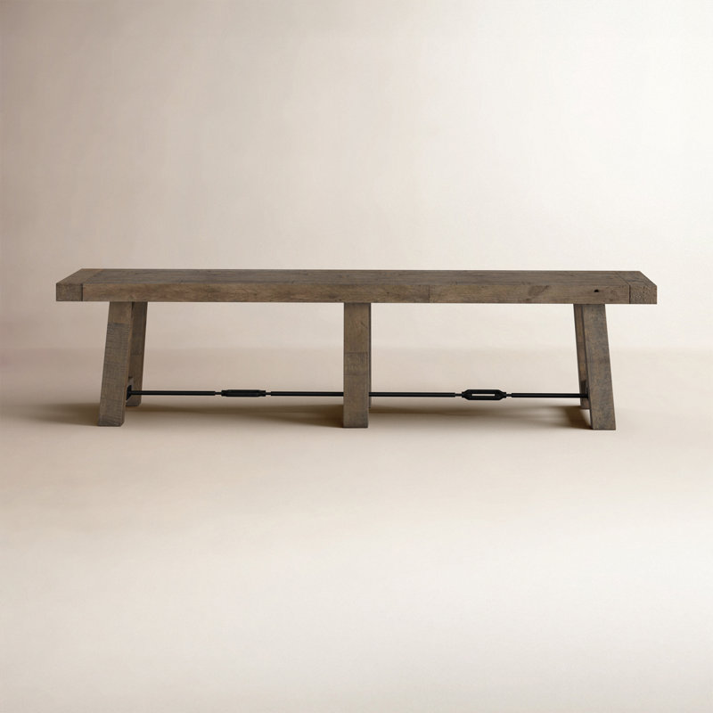 Banc en bois Edelen, Brun délavé