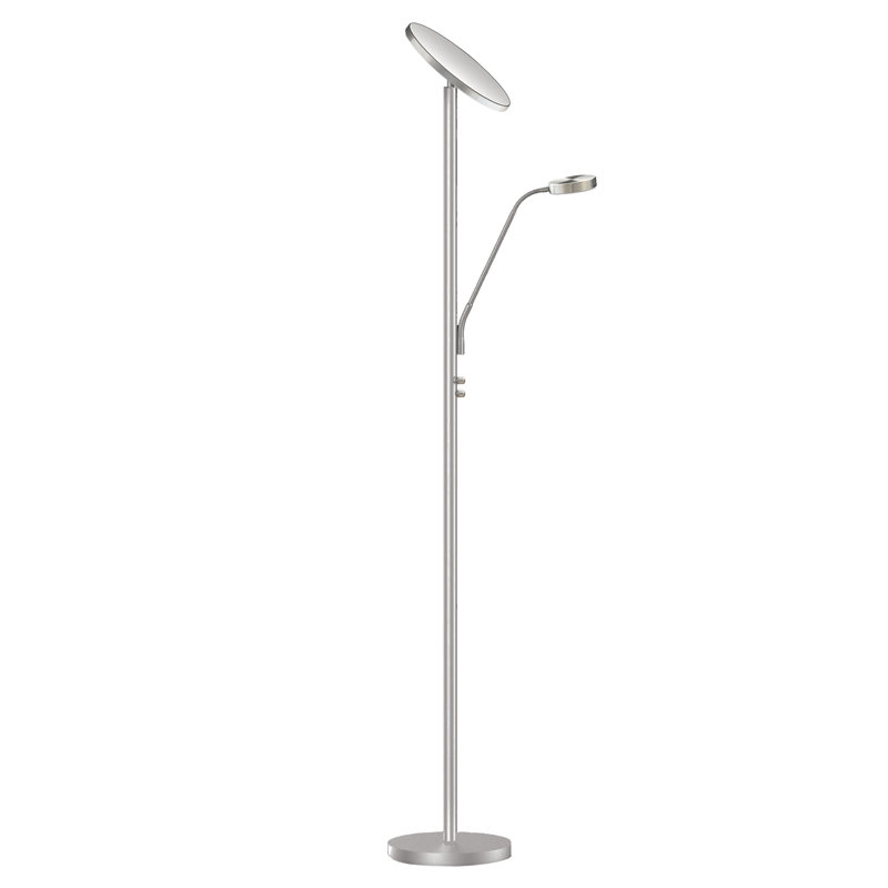 Eldridge 72'' LED Torchiere Floor Lamp, Chrome