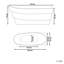 Mehar 1700mm x 730mm Freestanding Soaking Acrylic Bathtub-1484194848