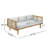 Spacious Patio Sofas Acacia Wood Rope Modern Deck Backyard Seating