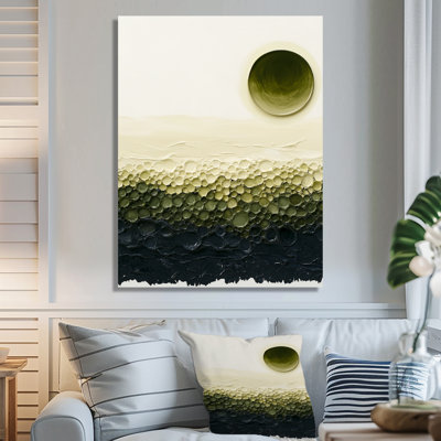 Olive mosaïque sur la plage au coucher du soleil - décoration murale en métal nautique, impression sur métal plage