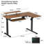 Bureau debout en forme de L Inbox Zero Marquasha avec support pour écran et bandes DEL, double moteur-736621251-736621254