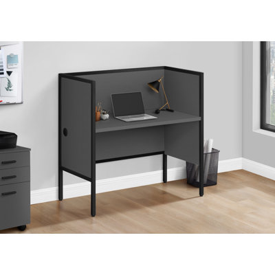 Bureau, bureau d'ordinateur à structure métallique, bureau d'écriture avec pieds en métal