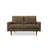 Dover 58" Vintage Distressed Faux Leather Loveseat, Mid-Century Modern Couch for Small Spaces-1618578073
