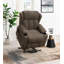 Fauteuil inclinable électrique en lin brun Lusio