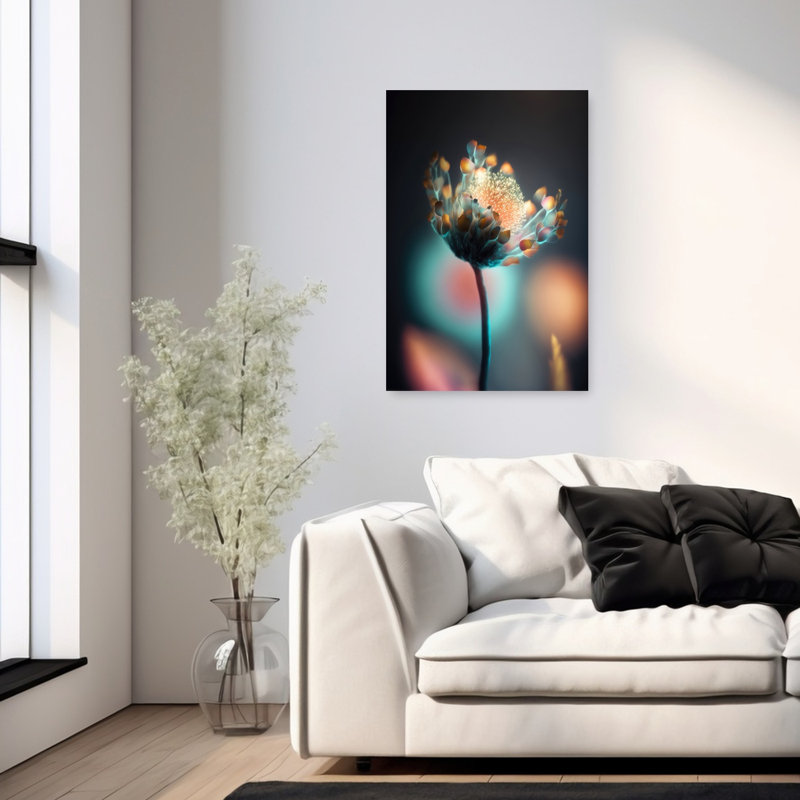 Blooming Abstract Colorful Contemporary Flower Nature Wall Art Print, 91.44cm H x 60.96cm W