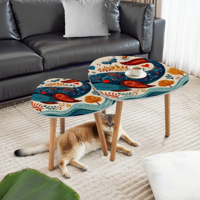 Ensemble de 2 tables basses gigognes Triangle