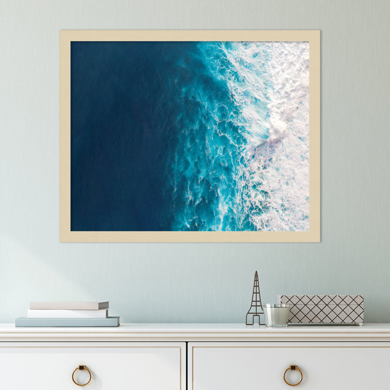 Seascape Of Splashing Waves by The Creative Bunch Studio, Brown, 17" H x 21" W x 1" D
