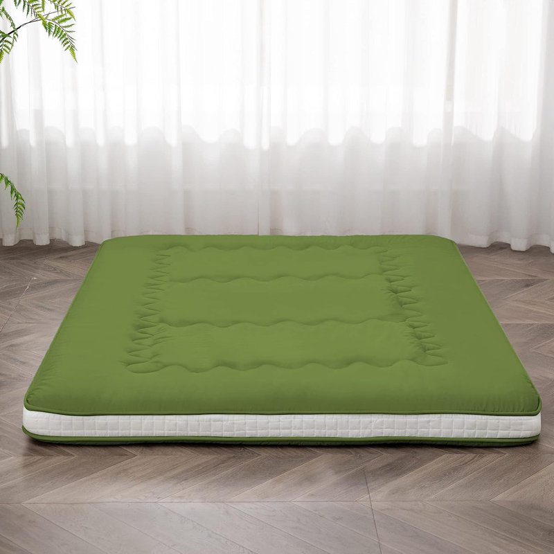 Misquamicut 4'' Memory Foam Mattress Pad, Full, Green