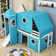 Britni Kids Wooden Bunk Bed with Slide, Tent and Tower