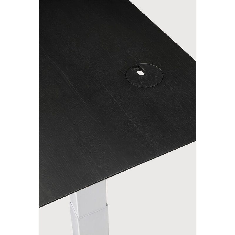 Bok Standing Desk, Oak Black/White, 25" H x 63" W x 31.5" D
