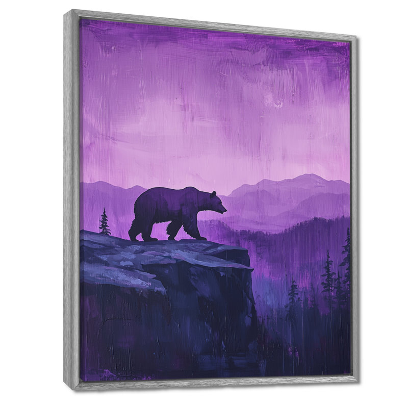 Caffee - Reproduction d'art mural animaux, Argent argent, Impression encadrée flottante, H 20 po x l 12 po