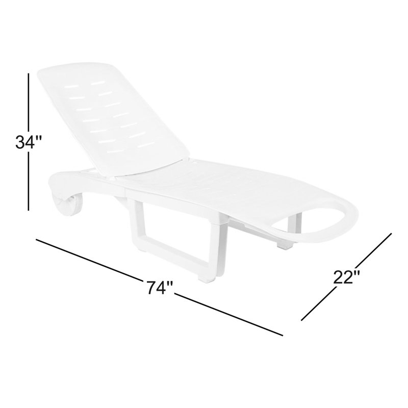 Fauteuil inclinable de 74 po de long Accomac