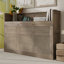 Lit escamotable simple TG avec bureau, éclairage DEL et station de charge USB, gris économe en espace